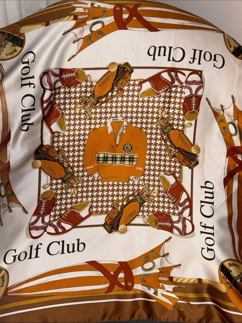 Vintage Lowson Golf Club large ladies scarf